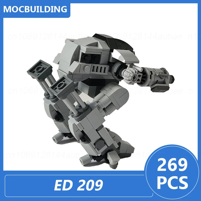 ED-209 Robot Mini Scale Model MOC Building Blocks 259PCS Assemble Bricks Space