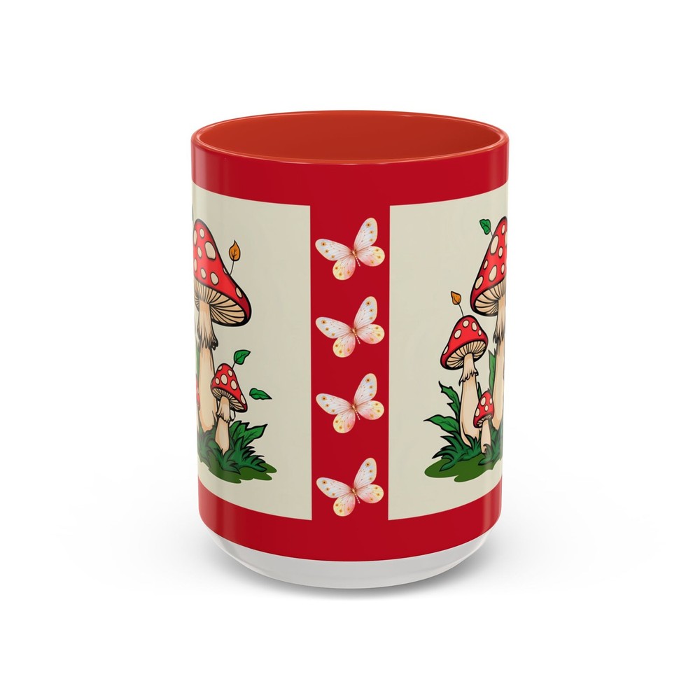 Coffee Cup Mushroom Accent Toadstool Design Mug