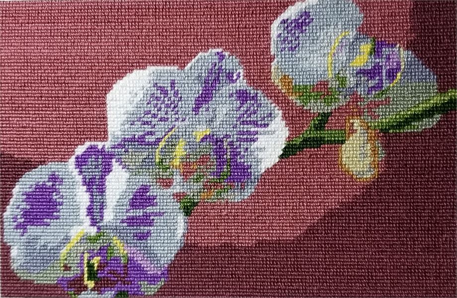 Orchid Needlepoint Kit or Canvas