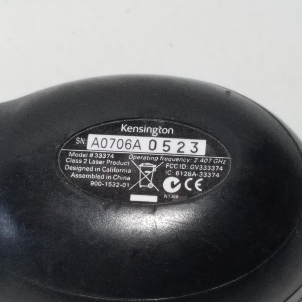 Kensington 33374 Black Handheld Presenter Laser Pointer Remote Control