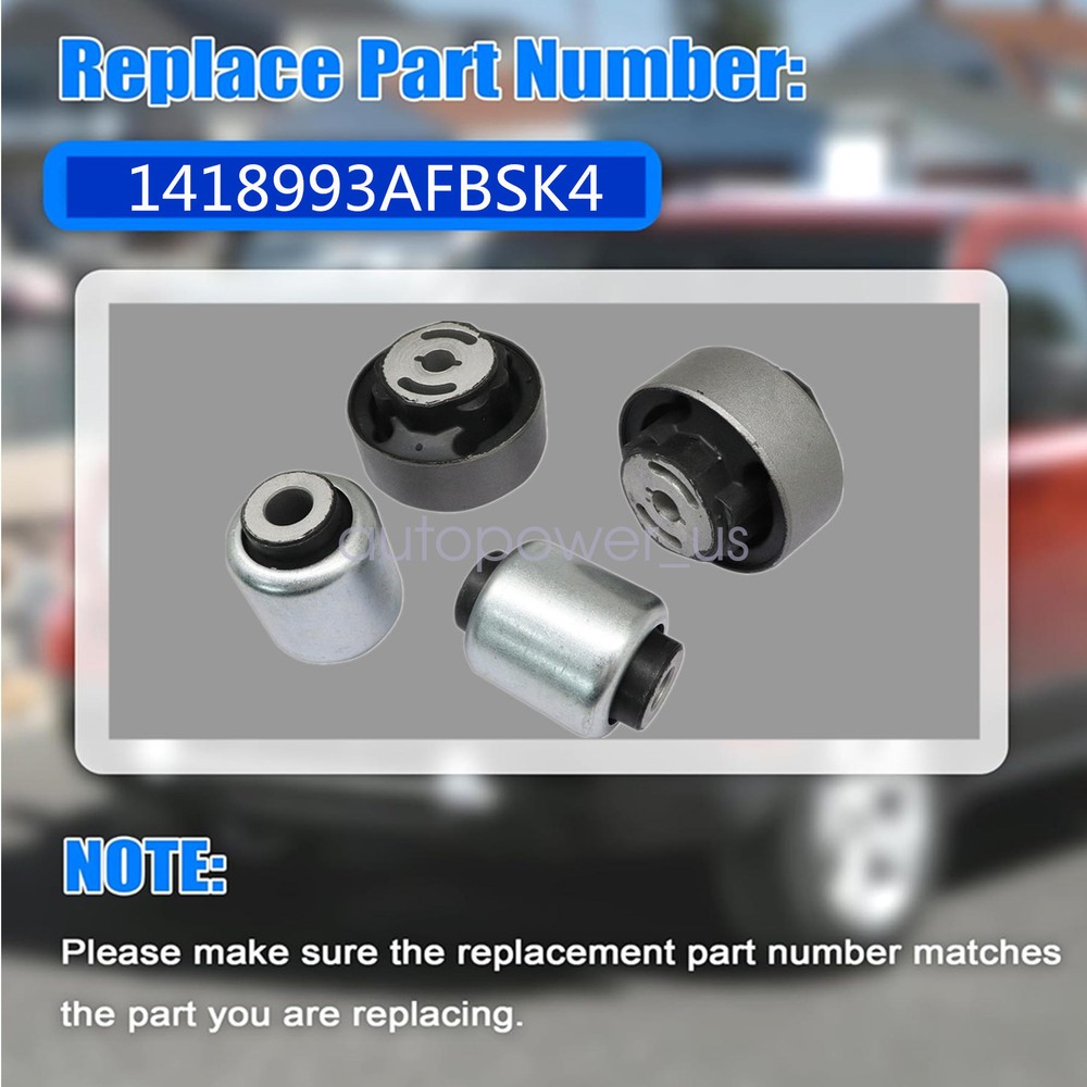 4 FRONT LOWER CONTROL ARM BUSHING FOR JEEP CHEROKEE 2014-2018 BOTH SIDE