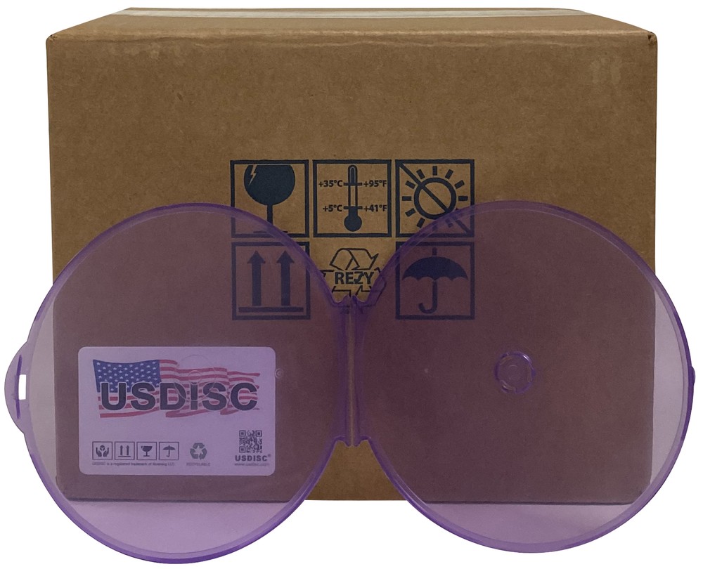 USDISC Clamshell Cases, Single 1 Disc (Multicolor) Lot