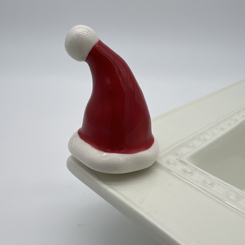 Nora Fleming RETIRED Santa Hat Mini with NF Initials