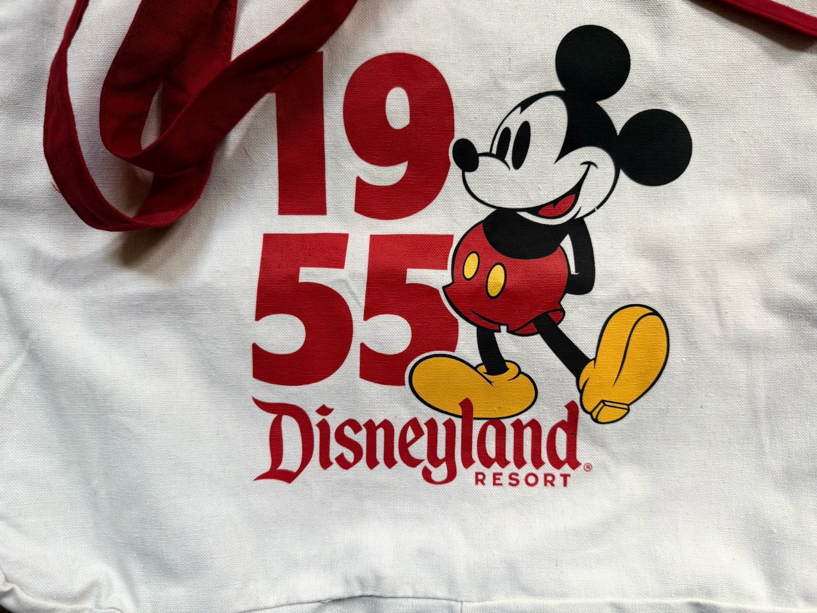 Disney Parks Reversible Tote Bag Mickey Mouse Disneyland Resort 1955 NWT