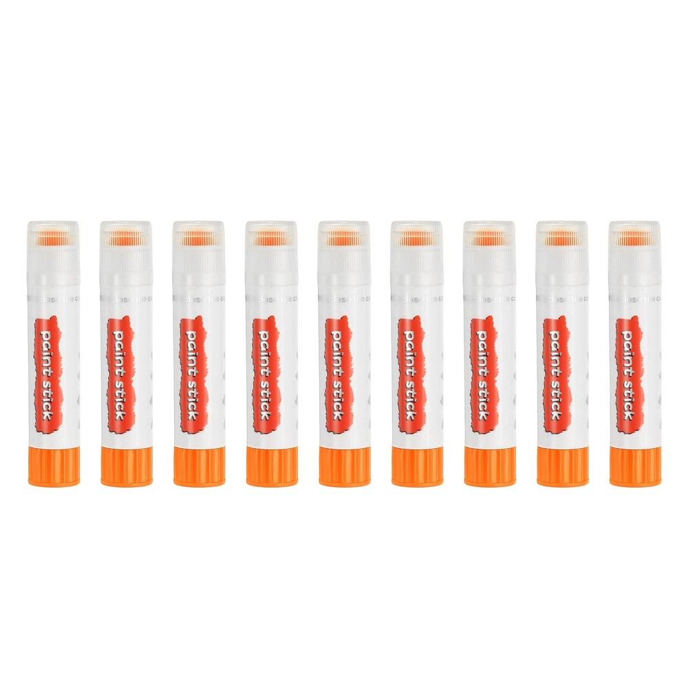 Solid Tempera Paints, 9 Pcs Washable Paint Sticks Paint Pens, Orange