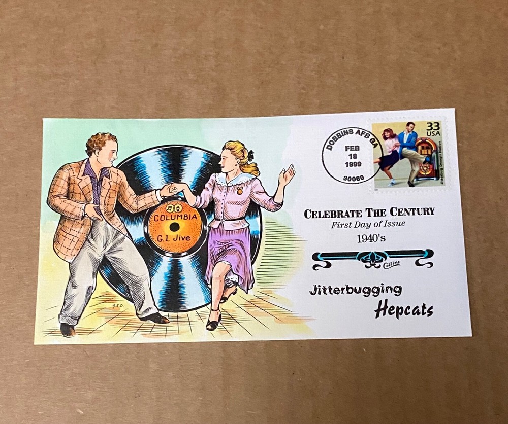US Collins FDC Handpainted #3186g Jitterbugging  1999