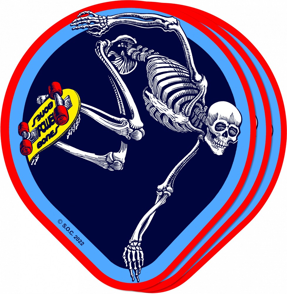 Powell Peralta Bones Brigade Sk8 Skateboard Skeleton Solid Sticker 4.5" New