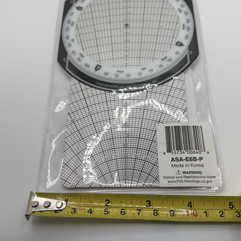 ASA E6-B Flight Computer with Instructions E6B Sealed