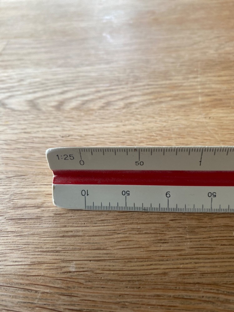 Faber Castell 883-G Vintage Triangular Ruler.Architect/Engineer/Draughtsman used
