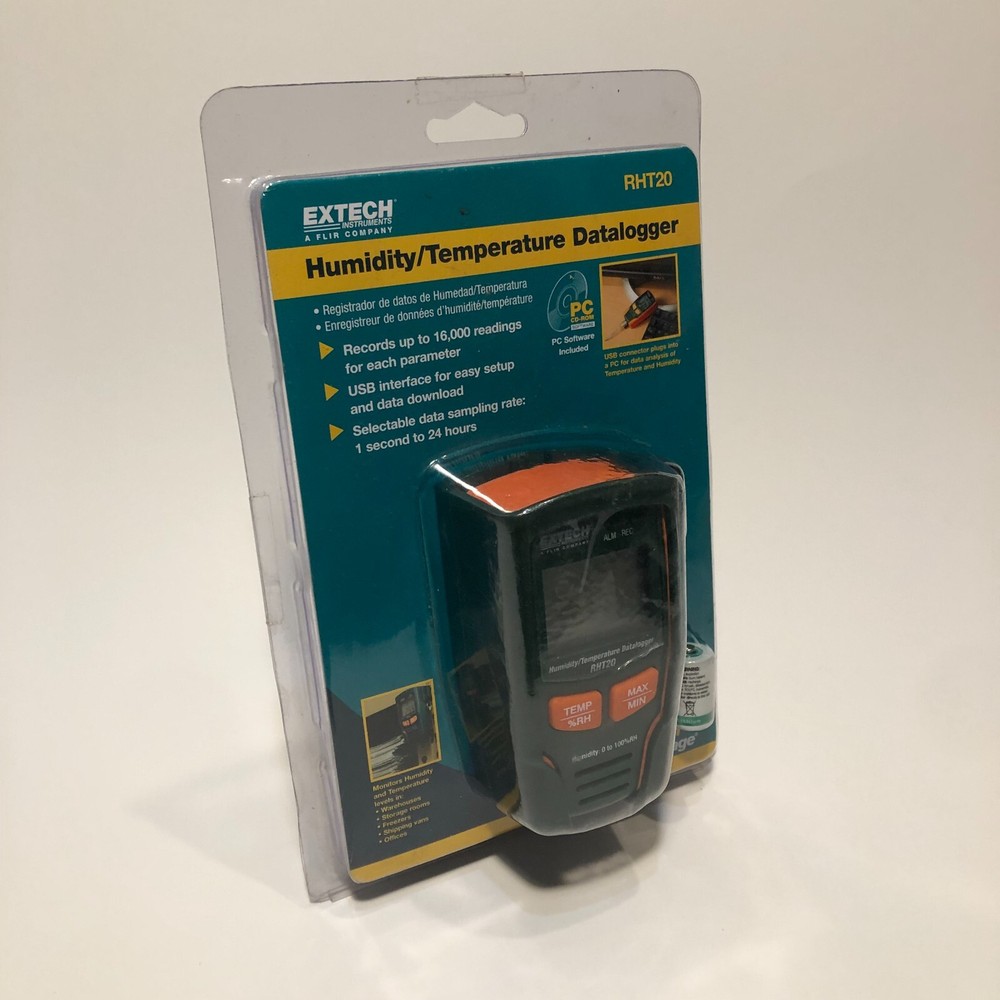 Humidity/Temperature Datalogger By Extech RHT20 New Sealed