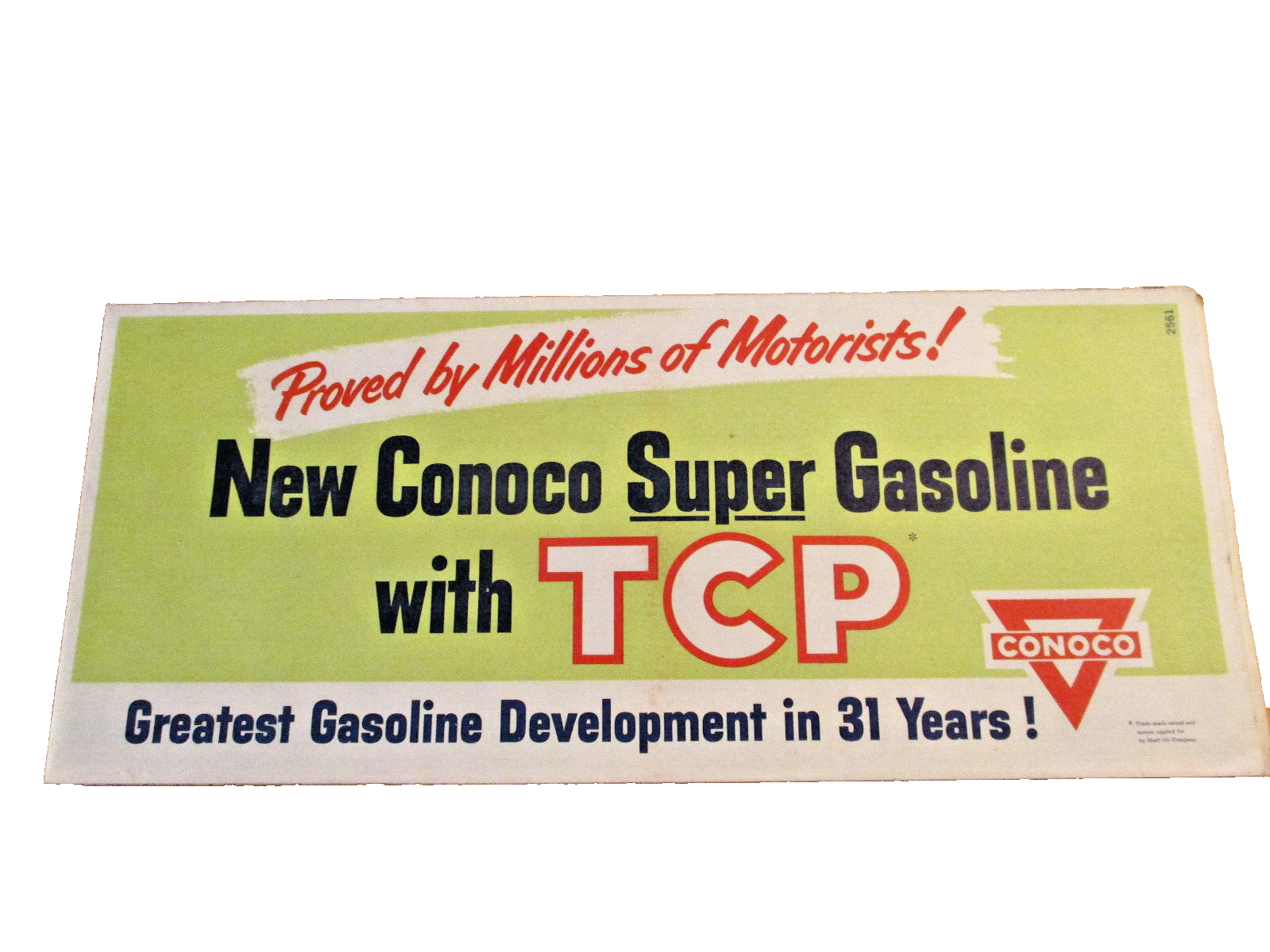 1956 Conoco Oil Company Wyoming Road Map / Look!