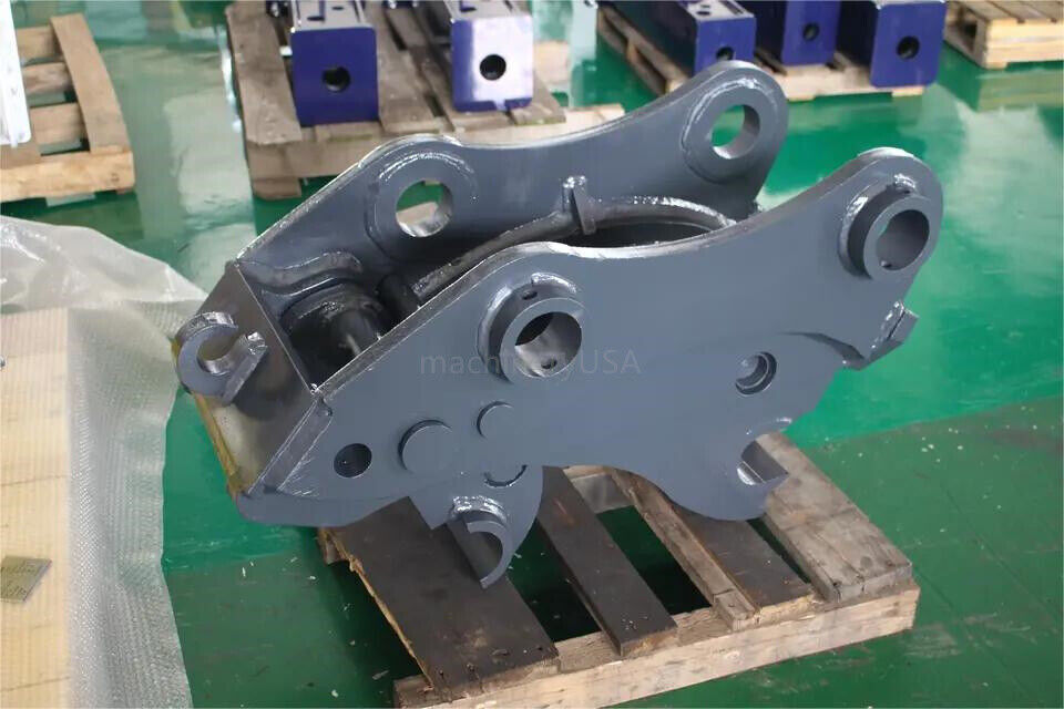Mini Excavator Attachmet Hydraulic Quick Hitch Quick Coupler Quick Hook Grey