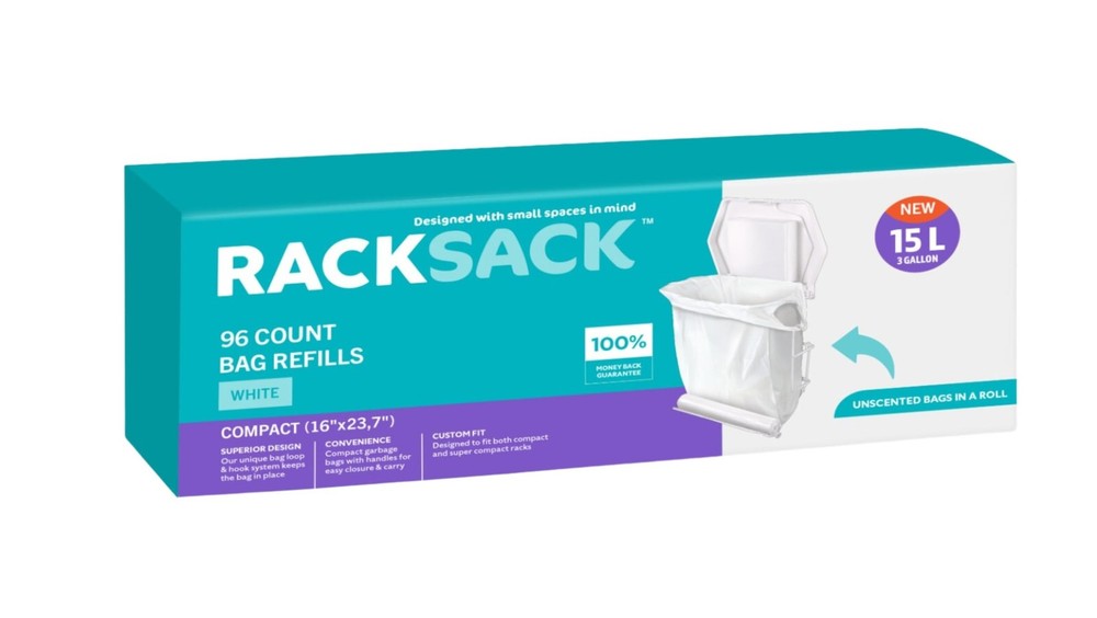 Rack Sack Rolled Bag Refills White 96's