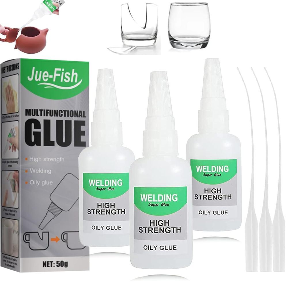 3pcs Powerful Welding High-Strength Oily Glue Uniglue Universal Super Glue 50ml