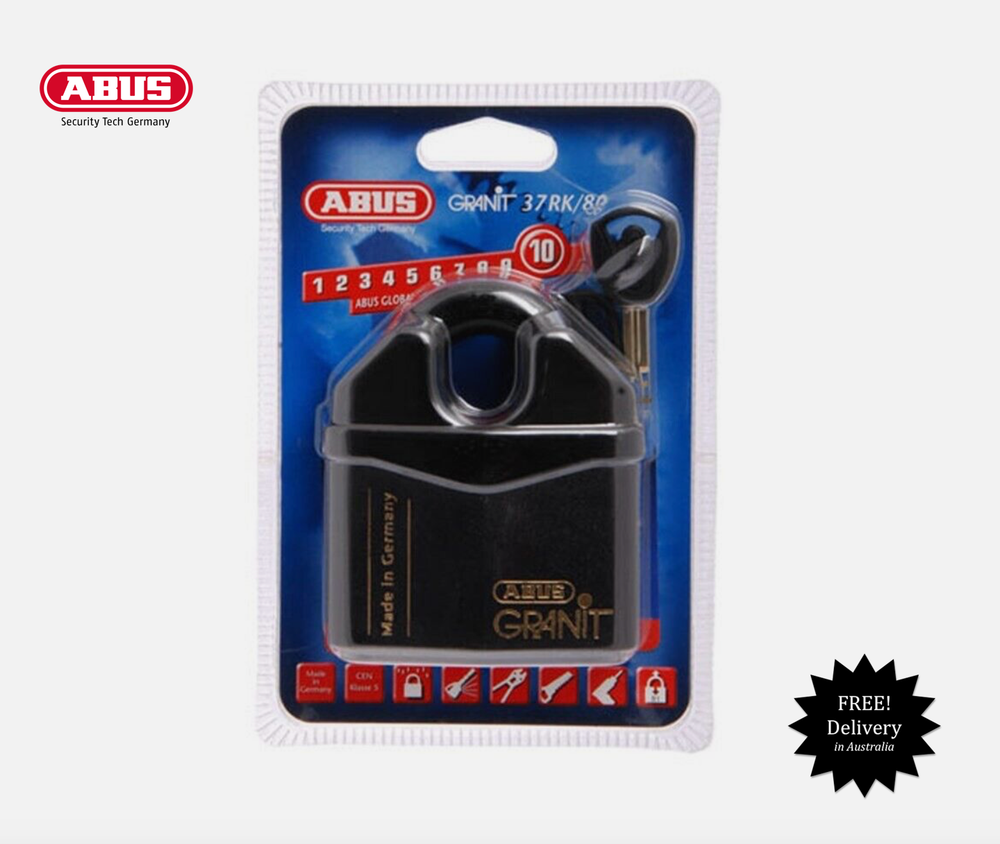 ABUS GRANIT Padlock- 37RK80 High Security Padlocks-X Plus -Free Post.