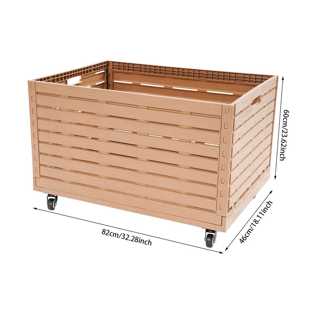2PCS Foldable Storage Bins Storage Bin Large Capacity Storage Basket with 360°