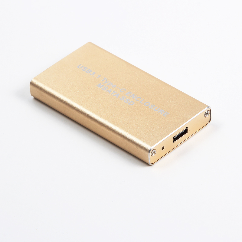 USB3.1 Type C to 50mm mSATA PCI-E Solid State Disk SSD Case Enclosure