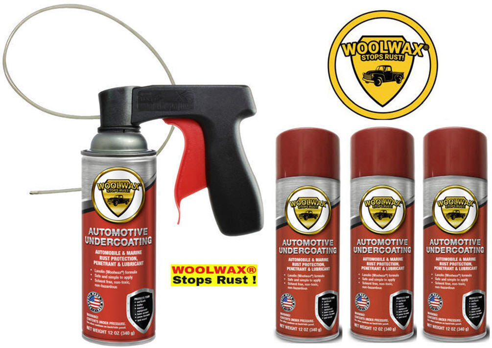 Woolwax™ Spray Can Undercoat Kits 4.6,or 12 cans Straw or Black