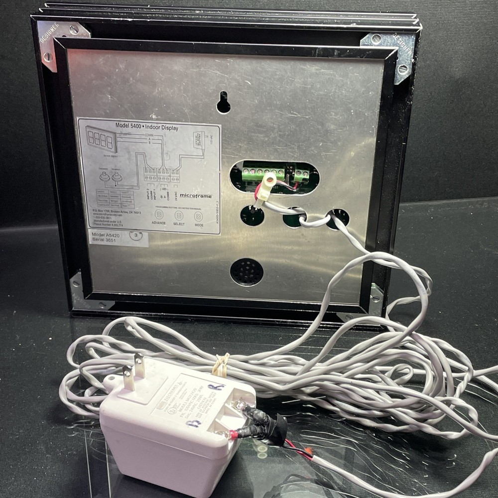Microframe 5400 2-Digit Take-A-Number LED Display Power Supply & Remote Control