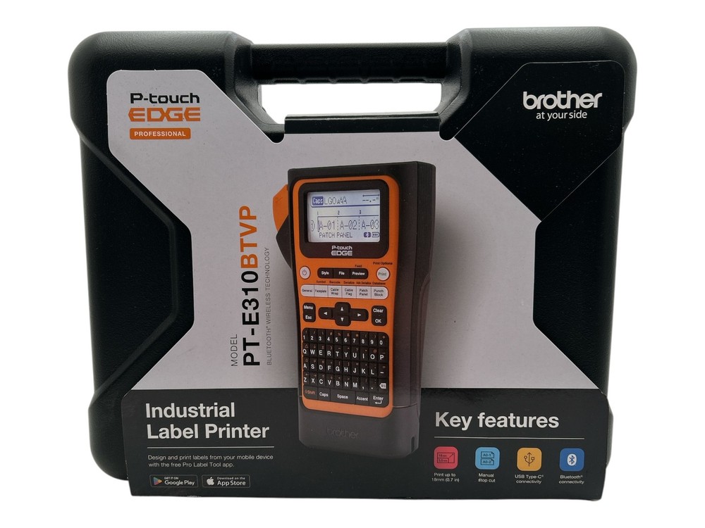 Brother PT-E310BT Label Printer Orange