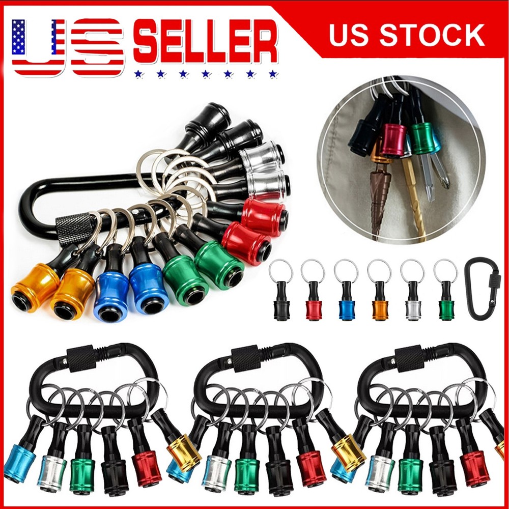 7-21PCS Hex Shank Quick Release Keychain Screwdriver Drill Bit Holder Bits Set