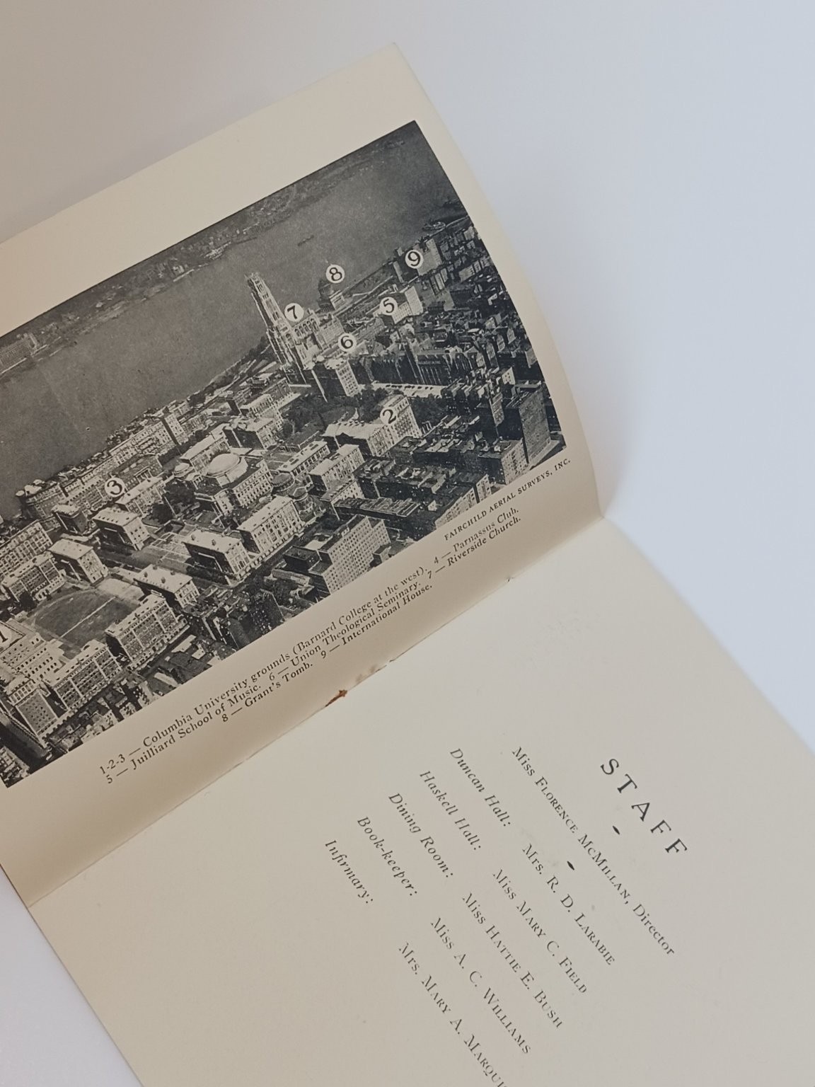 Parnassus Club NYC 1920s Booklet Women's Residence Columbia University Ephemera