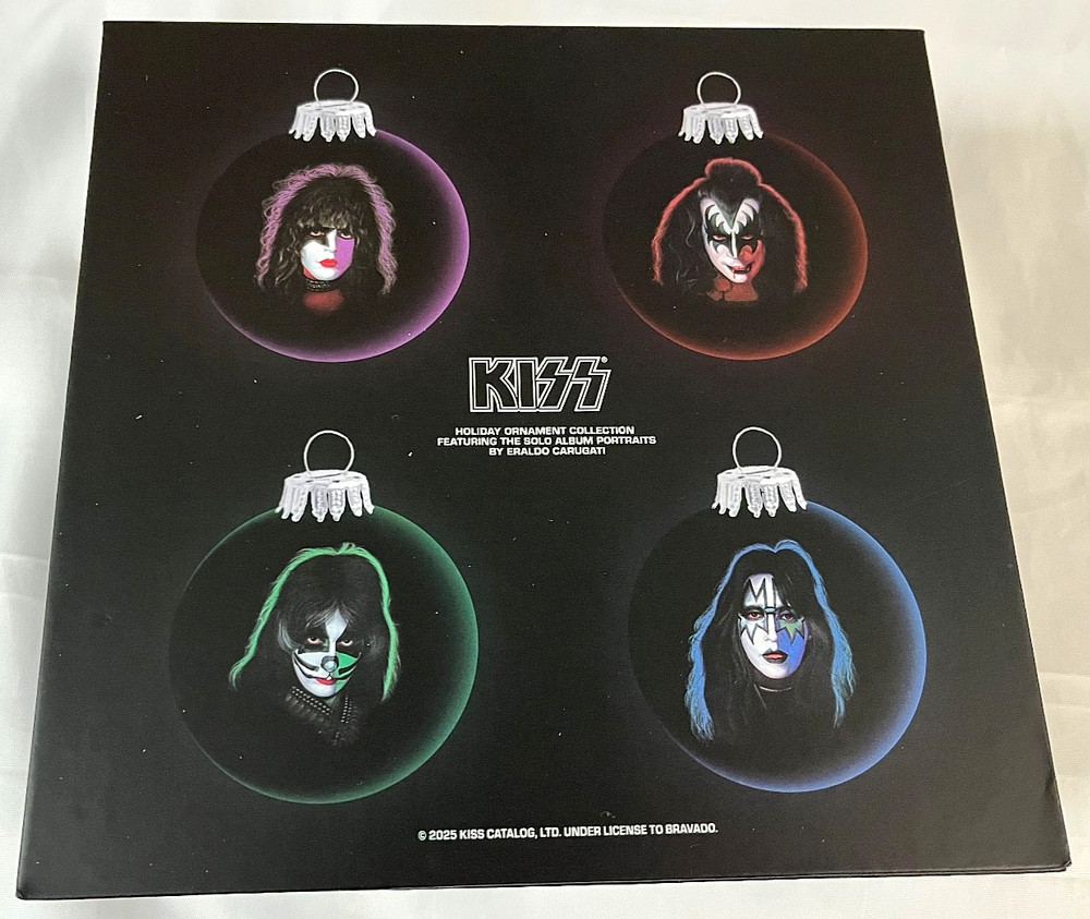 KISS Ornament Box Set - 4 ornaments Solo Albums artwork NEW Ace Peter Gene Paul
