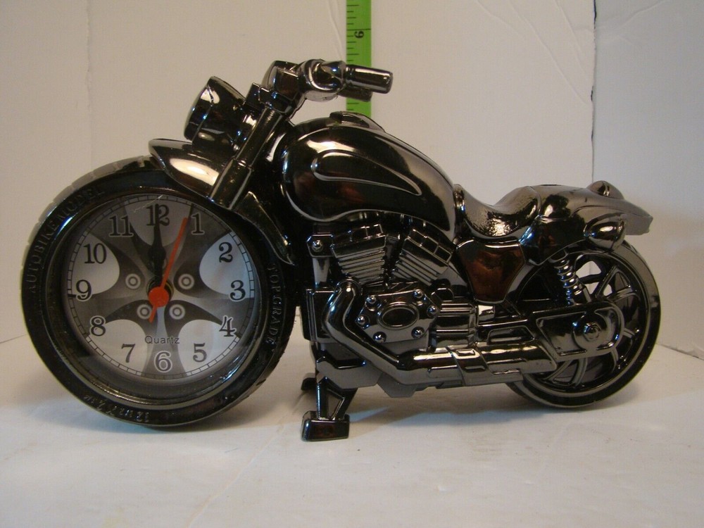 Plastic Motorcycle Battery Operated Desk Clock