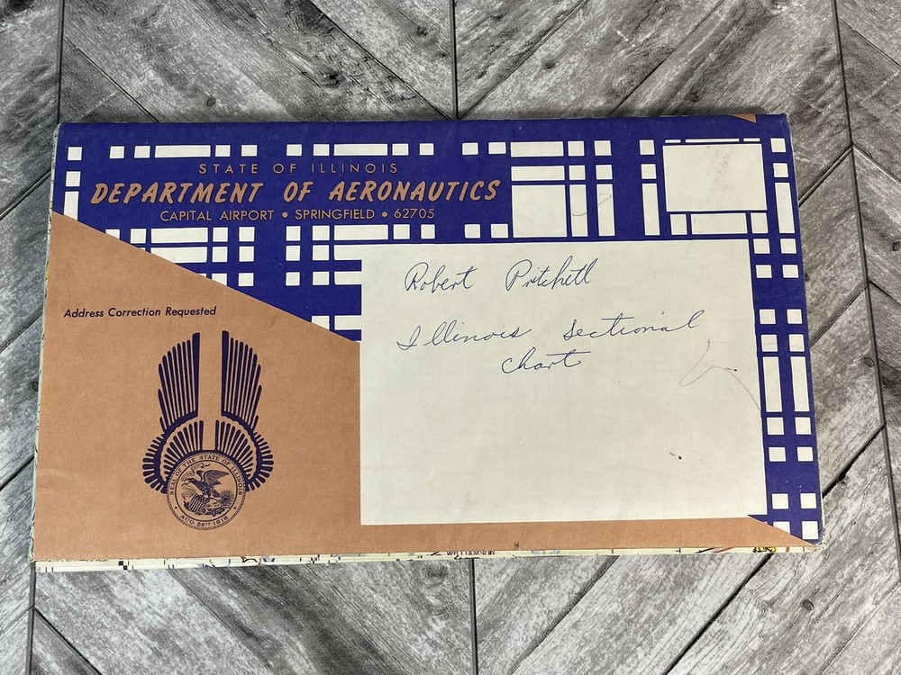 1969 Illinois Aeronautical Chart