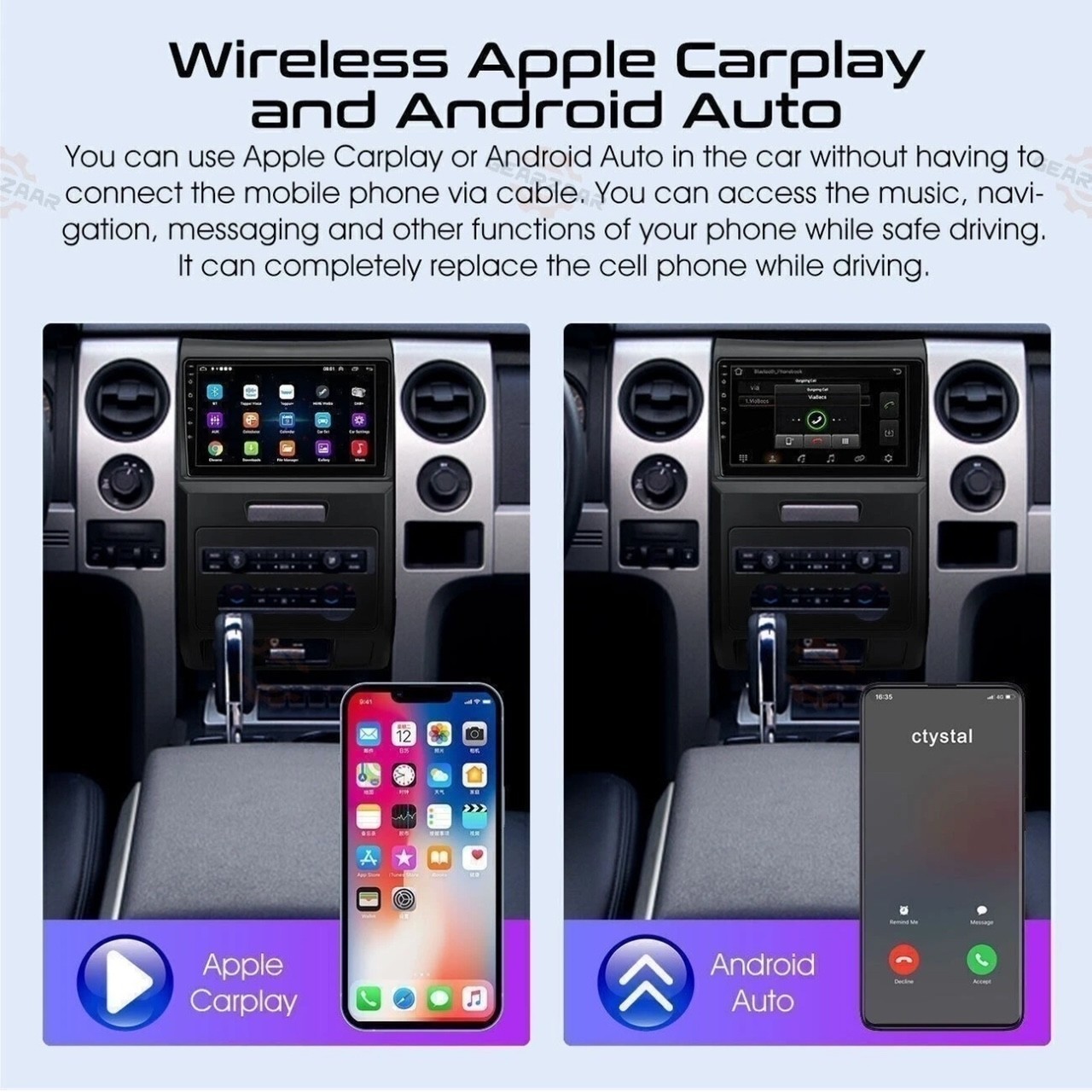 Ford F150 2009-2014 Apple Carplay Android 14 4+32G Car Stereo Radio HEAD UNIT B