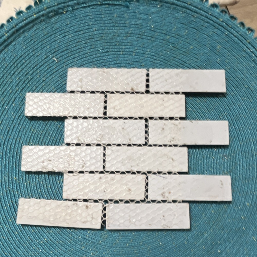 Blue Black Glass Mosaic Tile Sheet Rectangular Decorative Craft Pieces