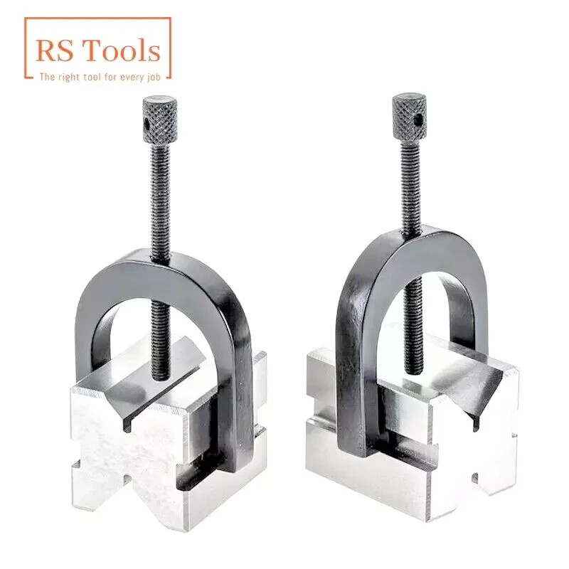 Precision Engineers All Steel Vee Blocks Clamp Set V Block Matched Pair RSTOOLS