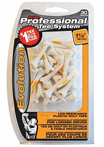 Pride Professional Tee System,Evolution Plastic 30 Golf Tees, 1 1/2" (2-Pack)