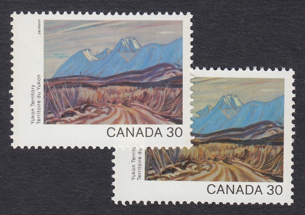 COLOR VARIETY RED/BROWN * Error variety MNH CANADA 1982 #955 | ec611