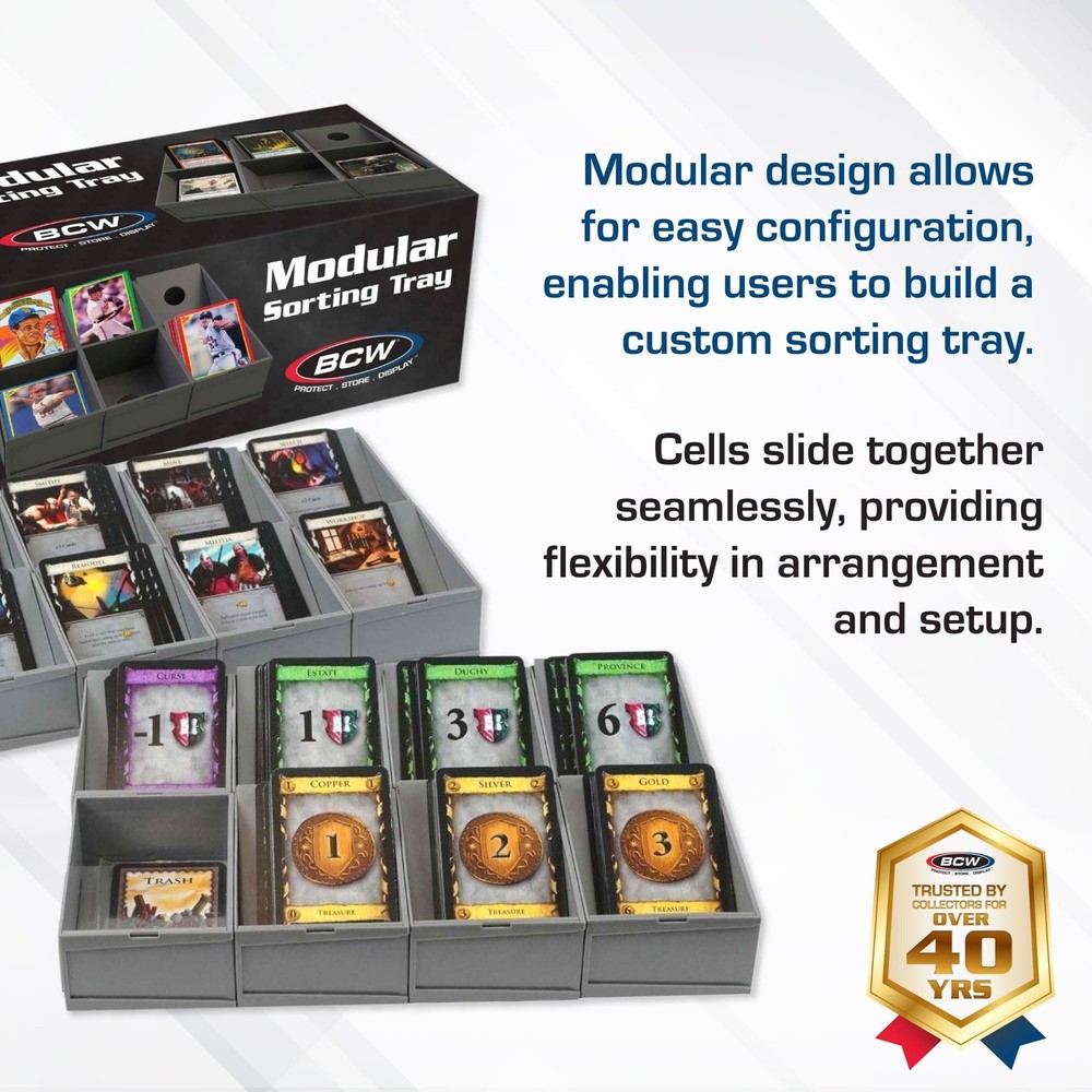 Modular Card Sorting Tray - 2ct | Customizable Display and Storage Grid TCG S...