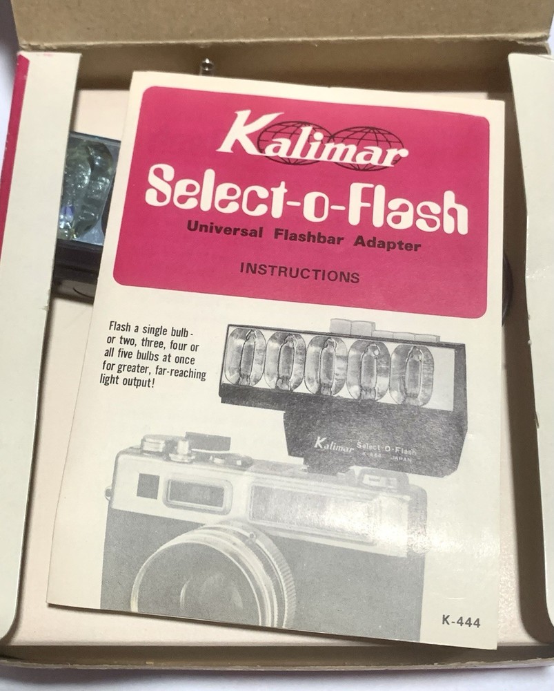 Vintage Kalimar Select-O-Flash K-444 Universal Flashbar Adapter, Japan, Untested