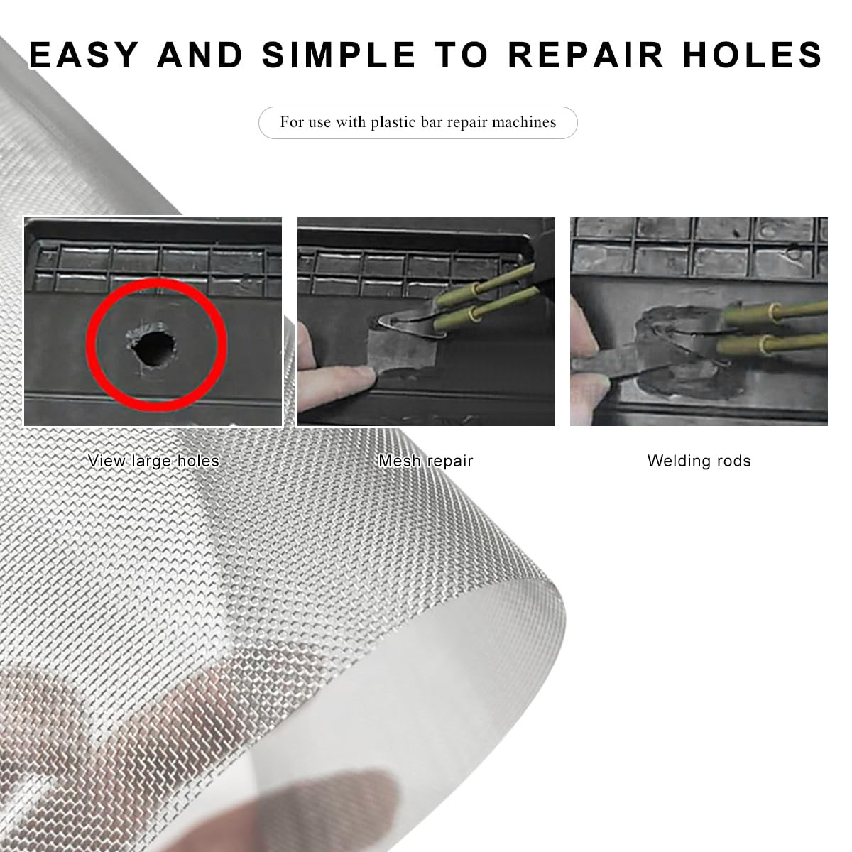 FSTURIOS 5 PCS Plastic Welding Mesh, 5.9 x 7.9 inch Reinforcing Stainless...