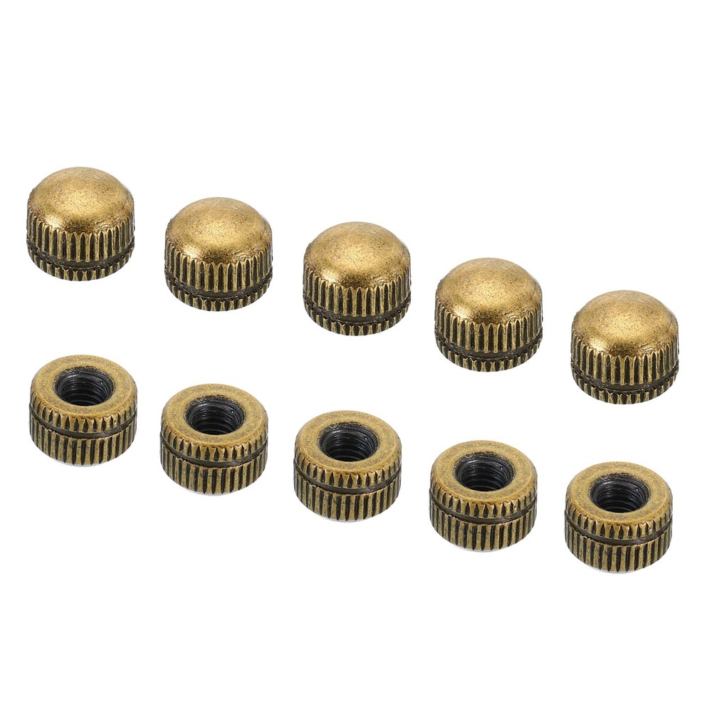 M5 Nut Hood, 25pcs Female Knurled Thread Bronze