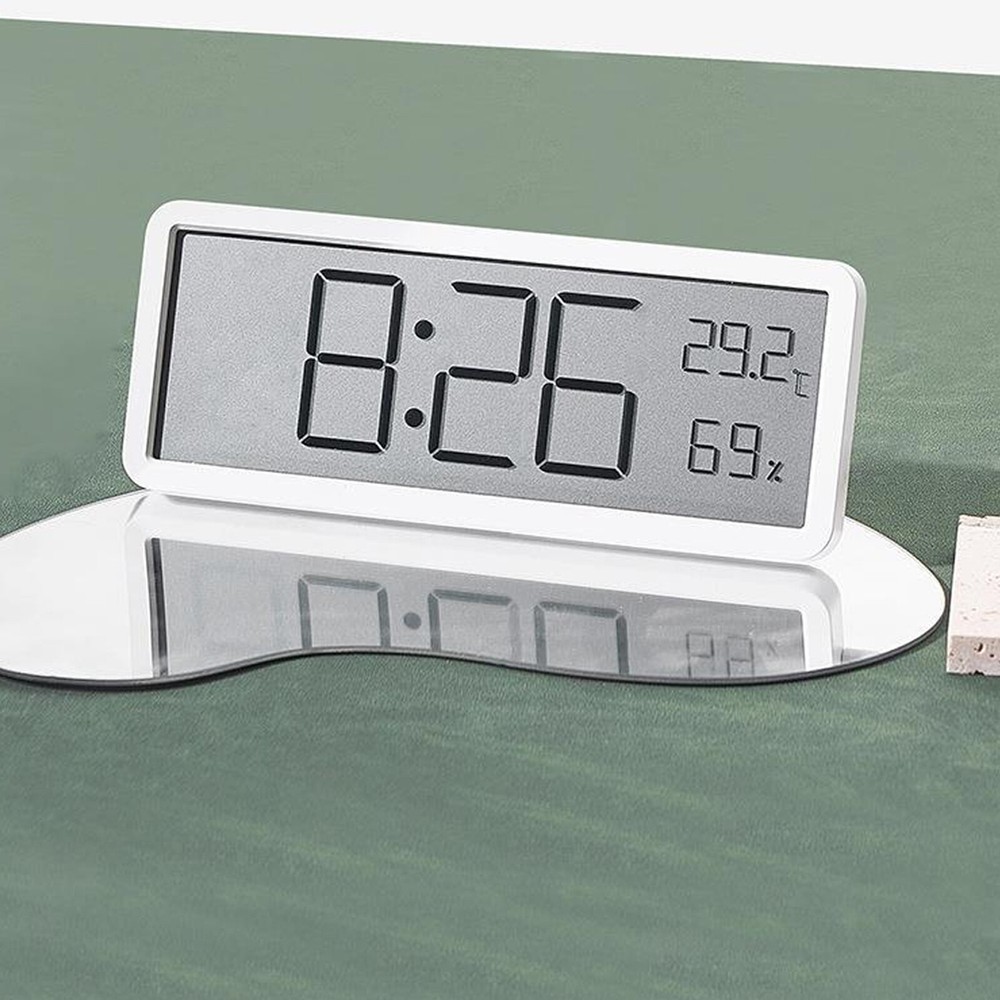 Digital LED Wall Clock Alarm Humidity Temperature Display Desktop Clock Large