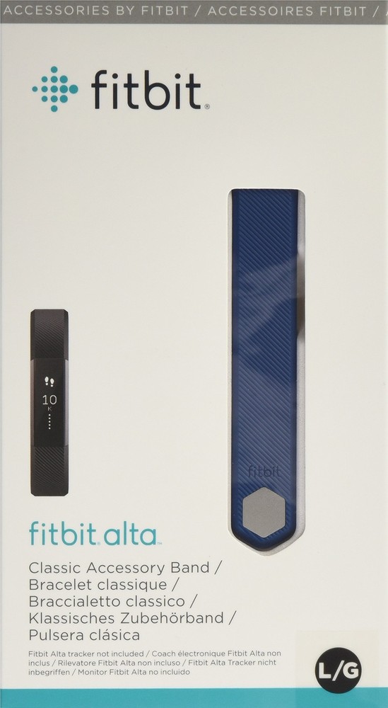 Fitbit Alta Classic Accessory Band, Black, Large