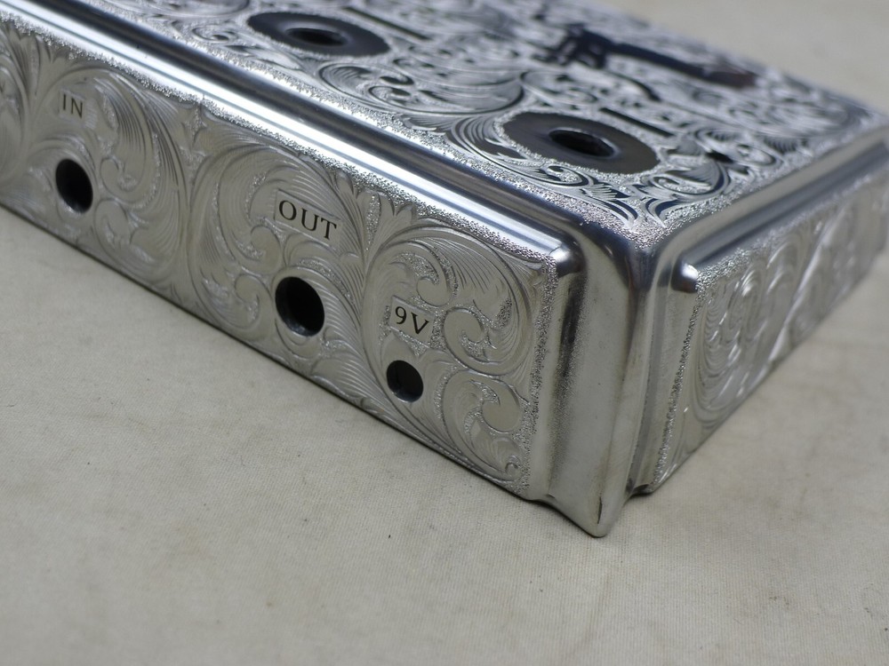 Aluminum Hand Carved Overdrive Effects Pedal Project Box Case With Knobs H
