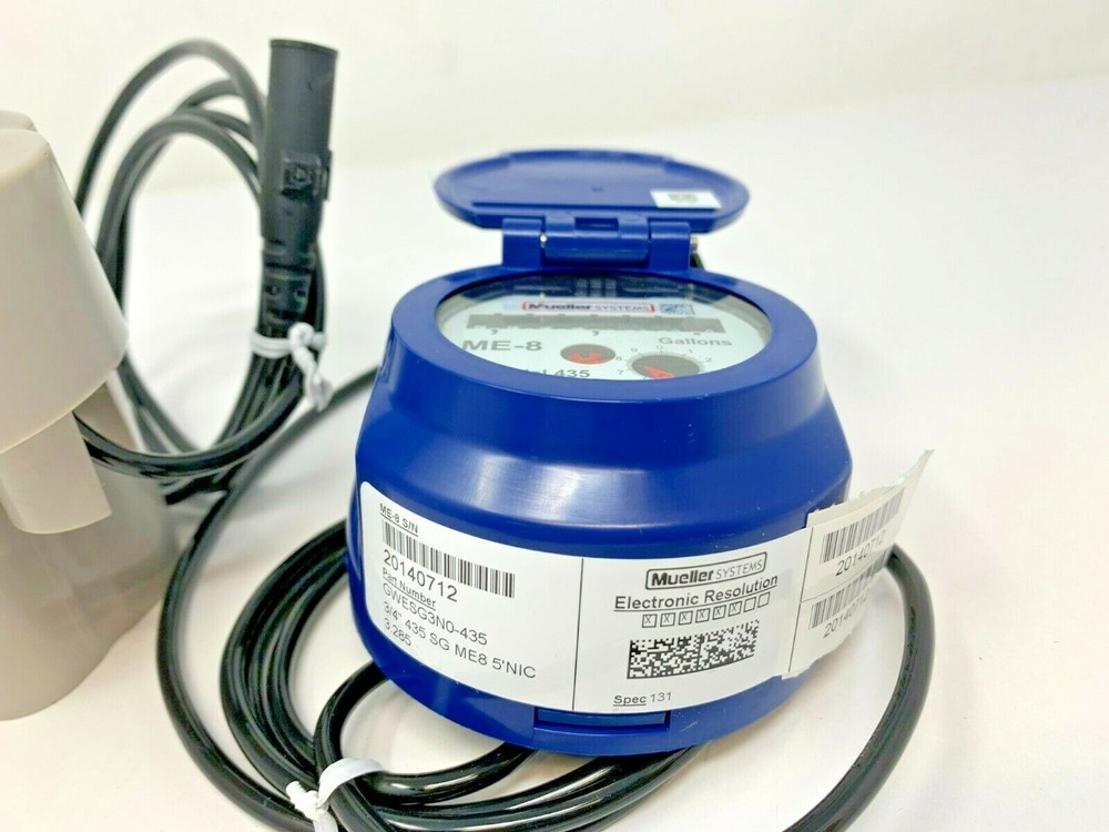 NEW Mueller Water Meter Encoder Register GWESG-435 with Interface MSW-NODE6-05