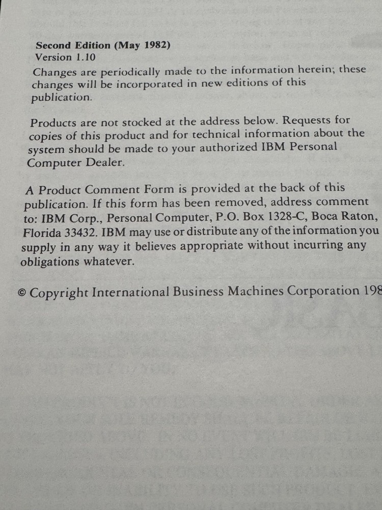 IBM BASIC Reference Library 1982 ~ 2nd Edition 6025010 Book and Sleeve