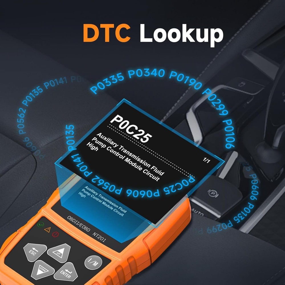 Foxwell NT201 Check Engine Code Reader OBD2 Diagnostic Scanner Read Live Data