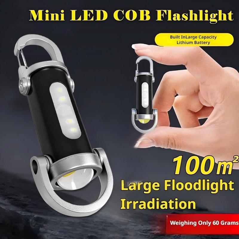 Super Bright LED Mini Flashlight USB Rechargeable Pocket Keychain Torch US