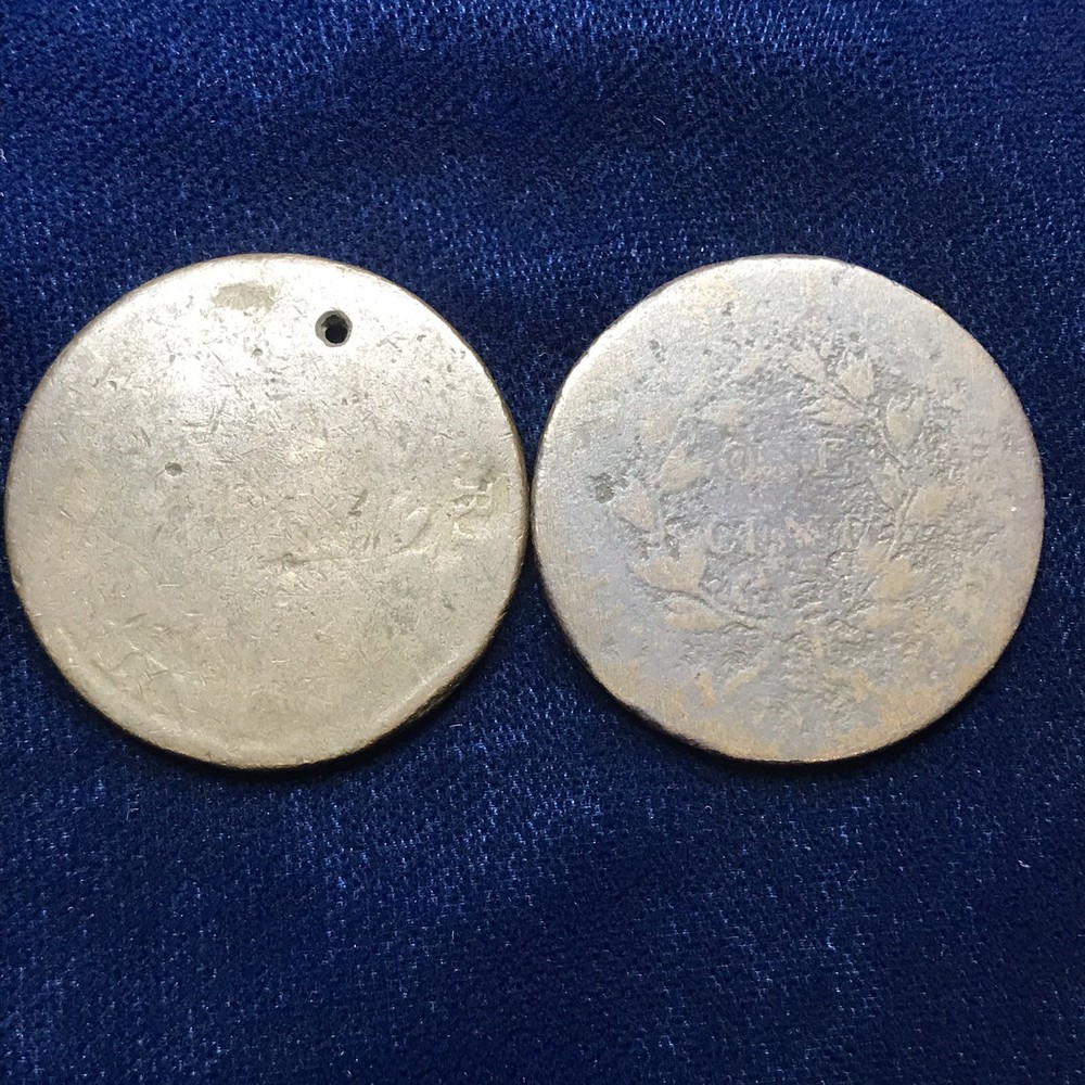 United States: Draped Bust Cent Pair
