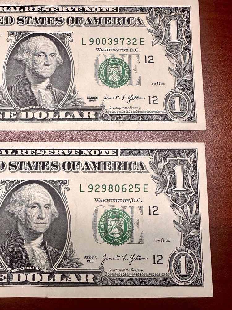 $1 Misaligned Green Seal