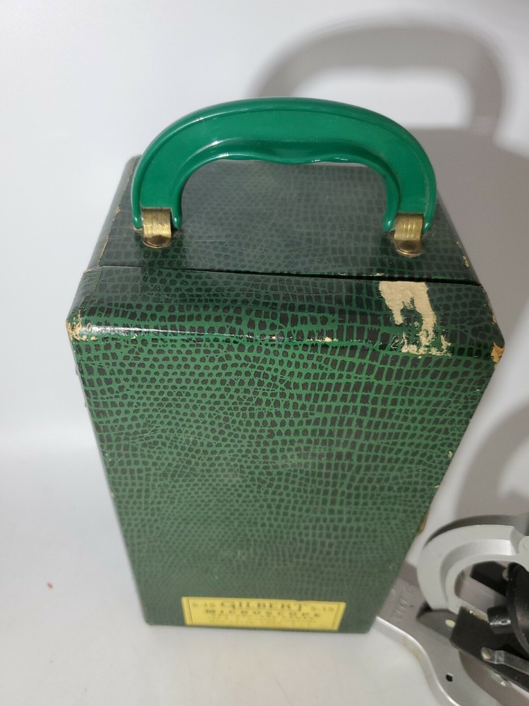 Vintage Gilbert Microscope with Original Green Case S-15