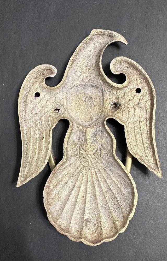 Vintage Solid Brass 7” American Eagle Patriotic Door Knocker