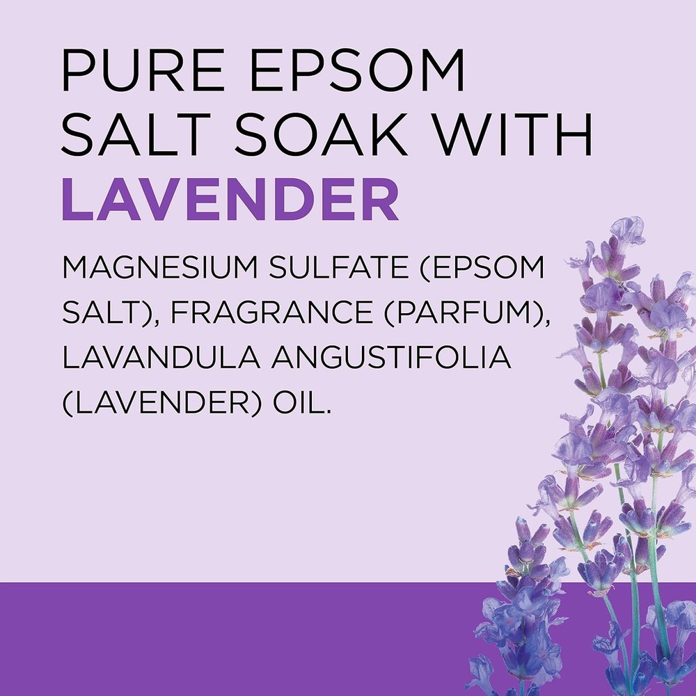 3 Lbs Dr Teal's Epsom Salt Soaking Solution, Soothe & Sleep, Lavender